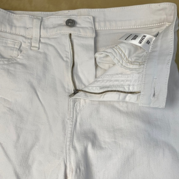 NWOT Hudson Noa High Rise Straight Fit Cropped Jeans White 25 Capsule Wardrobe - Picture 6 of 13